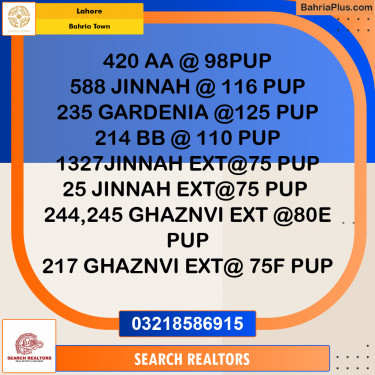 Residential Plot for Sale in Bahria Town, Lahore - (BP-287092)