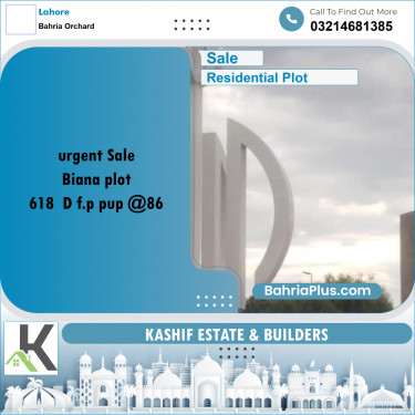 Residential Plot for Sale in Bahria Orchard, Lahore - (BP-287109)