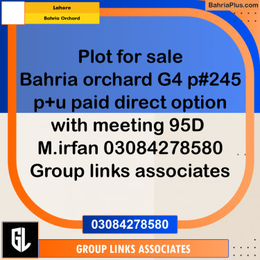 Residential Plot for Sale in Bahria Orchard, Lahore - (BP-287134)