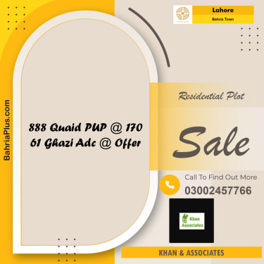 Residential Plot for Sale in Bahria Town, Lahore - (BP-287299)