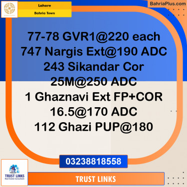 Residential Plot for Sale in Bahria Town, Lahore - (BP-287624)