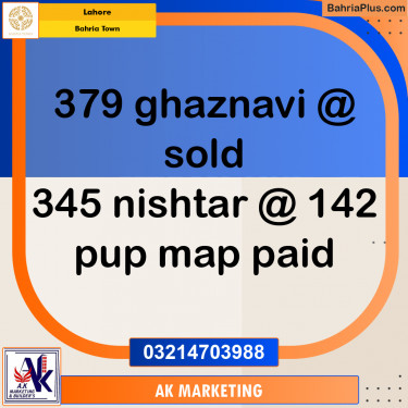 Residential Plot for Sale in Bahria Town, Lahore - (BP-287759)