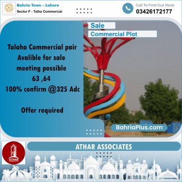 5 Marla Commercial Plot for Sale in Sector F - Talha Commercial -  Bahria Town, Lahore - (BP-287770)
