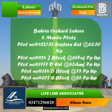 8 Marla Residential Plot for Sale in Bahria Orchard, Lahore - (BP-287778)
