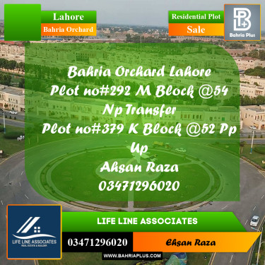 5 Marla Residential Plot for Sale in Bahria Orchard, Lahore - (BP-287796)