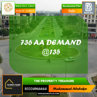 5 Marla Residential Plot for Sale in Sector D - AA Block -  Bahria Town, Lahore - (BP-287799)