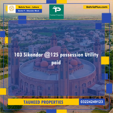 10 Marla Residential Plot for Sale in Sector F - Sikander Block -  Bahria Town, Lahore - (BP-287866)