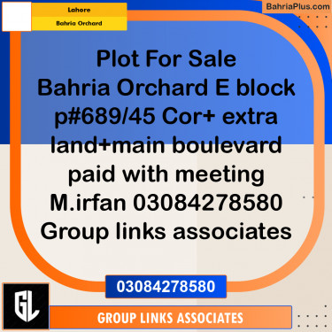 Residential Plot for Sale in Bahria Orchard, Lahore - (BP-287979)