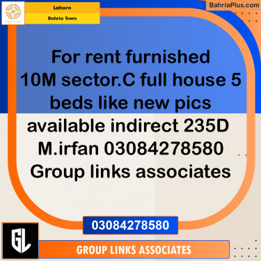 Residential House for Rent in Bahria Town, Lahore - (BP-288029)