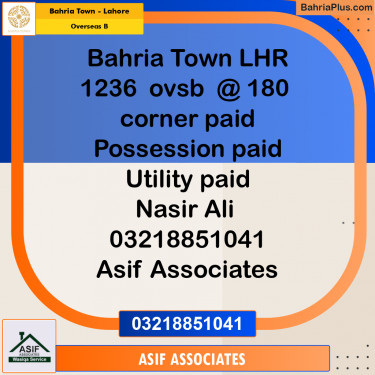 10 Marla Residential Plot for Sale in Overseas B -  Bahria Town, Lahore - (BP-288035)