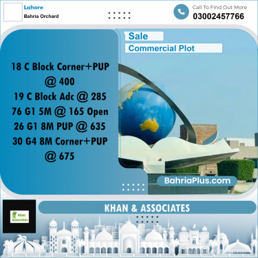 Commercial Plot for Sale in Bahria Orchard, Lahore - (BP-288077)