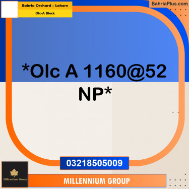 5 Marla Residential Plot for Sale in OLC-A Block -  Bahria Orchard, Lahore - (BP-288136)