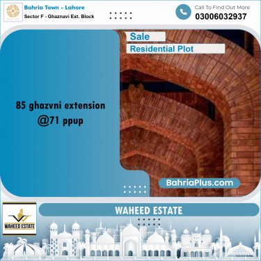 5 Marla Residential Plot for Sale in Sector F - Ghaznavi Ext. Block -  Bahria Town, Lahore - (BP-288375)