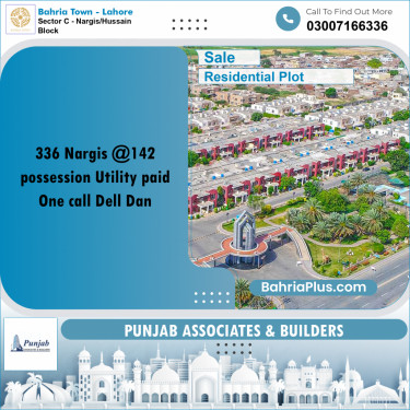 Residential Plot for Sale in Sector C - Nargis/Hussain Block -  Bahria Town, Lahore - (BP-288469)
