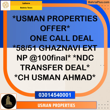 Residential Plot for Sale in Bahria Town, Lahore - (BP-288537)