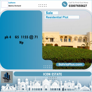 Residential Plot for Sale in Bahria Orchard, Lahore - (BP-288587)