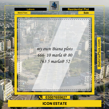 Residential Plot for Sale in Bahria Town, Lahore - (BP-288596)