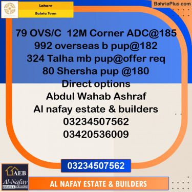 Residential Plot for Sale in Bahria Town, Lahore - (BP-288627)