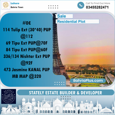 Residential Plot for Sale in Bahria Town, Lahore - (BP-288676)