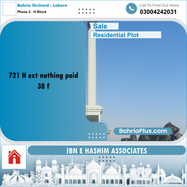 5 Marla Residential Plot for Sale in Phase 2 - H Block -  Bahria Orchard, Lahore - (BP-288706)