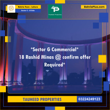 5 Marla Commercial Plot for Sale in Sector C - B Side -  Bahria Town, Lahore - (BP-288792)
