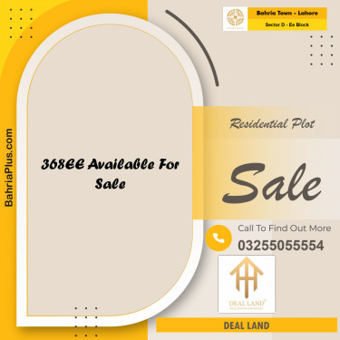 1 Kanal Residential Plot for Sale in Sector D - EE Block -  Bahria Town, Lahore - (BP-288842)