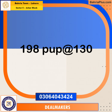 10 Marla Residential Plot for Sale in Sector E - Johar Block -  Bahria Town, Lahore - (BP-288889)