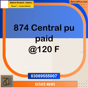Residential Plot for Sale in Phase 1 - Central District -  Bahria Orchard, Lahore - (BP-288900)