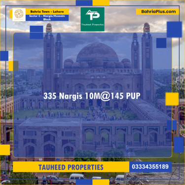 10 Marla Residential Plot for Sale in Sector C - Nargis/Hussain Block -  Bahria Town, Lahore - (BP-289028)