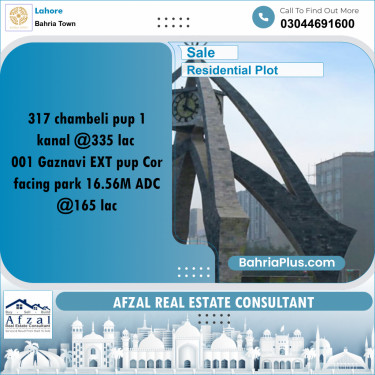 Residential Plot for Sale in Bahria Town, Lahore - (BP-289053)