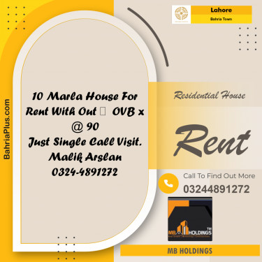 Residential House for Rent in Bahria Town, Lahore - (BP-289093)