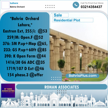 Residential Plot for Sale in Bahria Orchard, Lahore - (BP-289225)