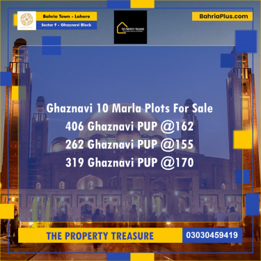 10 Marla Residential Plot for Sale in Sector F - Ghaznavi Block -  Bahria Town, Lahore - (BP-289324)