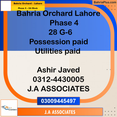10 Marla Residential Plot for Sale in Phase 4 - G6 Block -  Bahria Orchard, Lahore - (BP-289327)