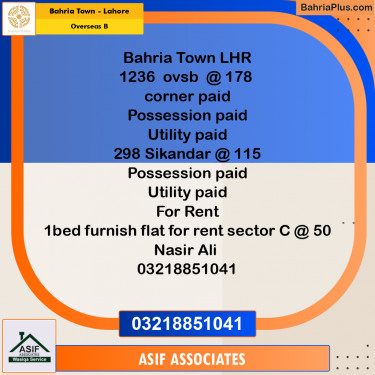 10 Marla Residential Plot for Sale in Overseas B -  Bahria Town, Lahore - (BP-289361)