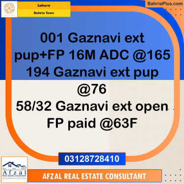 Residential Plot for Sale in Bahria Town, Lahore - (BP-289368)