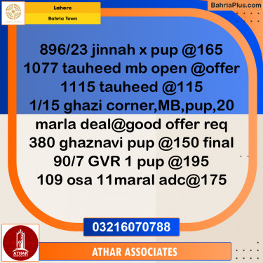 10 Marla Residential Plot for Sale in Bahria Town, Lahore - (BP-289389)