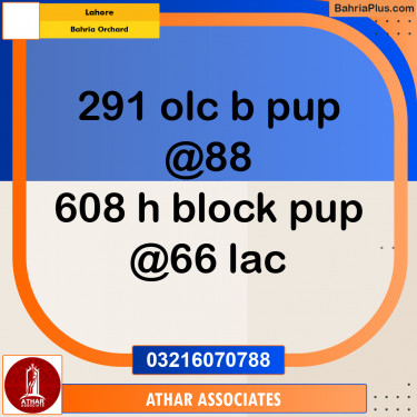 8 Marla Residential Plot for Sale in Bahria Orchard, Lahore - (BP-289392)