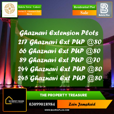 Residential Plot for Sale in Sector F - Ghaznavi Ext. Block -  Bahria Town, Lahore - (BP-289394)