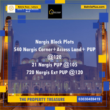 10 Marla Residential Plot for Sale in Sector C - Nargis/Hussain Block -  Bahria Town, Lahore - (BP-289464)