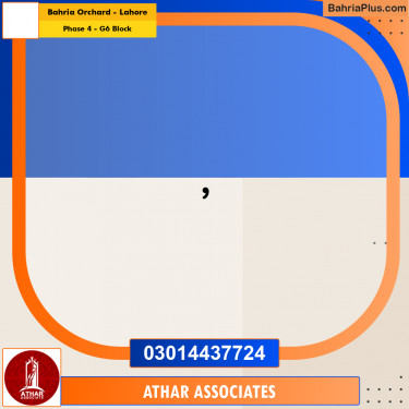 5 Marla Residential Plot for Sale in Phase 4 - G6 Block -  Bahria Orchard, Lahore - (BP-289477)