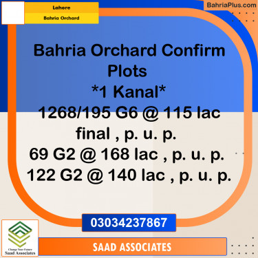 Residential Plot for Sale in Bahria Orchard, Lahore - (BP-289504)