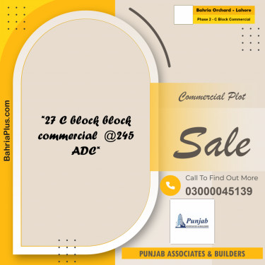 4 Marla Commercial Plot for Sale in Phase 2 - C Block Commercial -  Bahria Orchard, Lahore - (BP-289703)