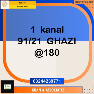Residential Plot for Sale in Bahria Town, Lahore - (BP-289710)