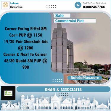 Commercial Plot for Sale in Bahria Town, Lahore - (BP-289764)