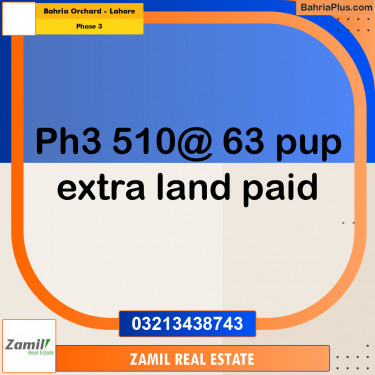 8 Marla Residential Plot for Sale in Phase 3 -  Bahria Orchard, Lahore - (BP-289857)