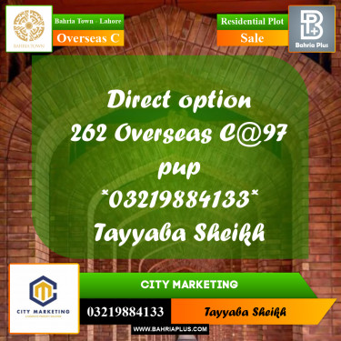 5 Marla Residential Plot for Sale in Overseas C -  Bahria Town, Lahore - (BP-290003)