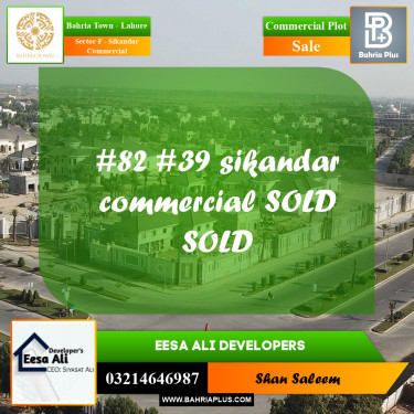 5 Marla Commercial Plot for Sale in Sector F - Sikandar Commercial -  Bahria Town, Lahore - (BP-290021)