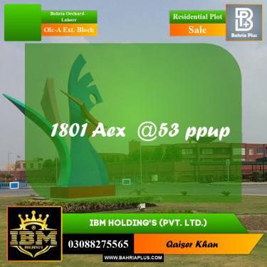5 Marla Residential Plot for Sale in OLC-A Ext. Block -  Bahria Orchard, Lahore - (BP-290074)
