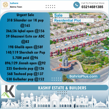 Residential Plot for Sale in Bahria Town, Lahore - (BP-290129)